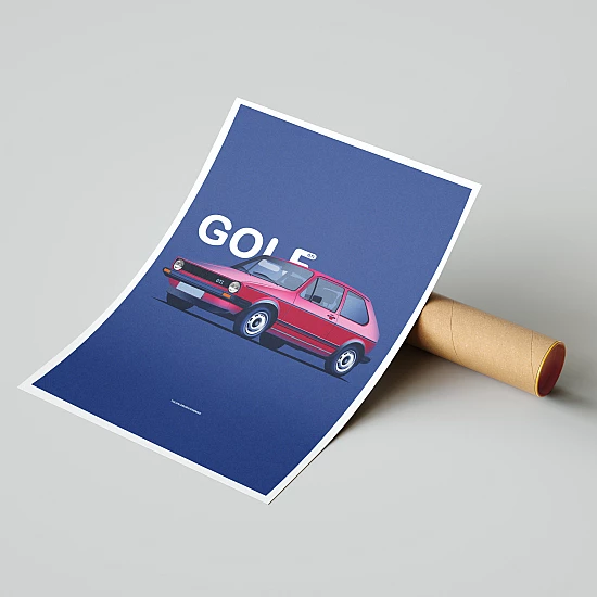 Постер Lobodiuchenko Illustration VW Golf Постер Lobodiuchenko Illustration VW Golf
