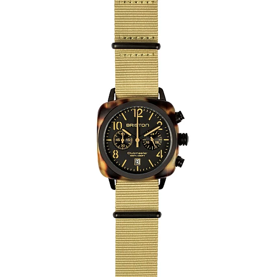 Годинник BRISTON Clubmaster Chrono date Black PVD steel 40 SAFARI TORTOISE aceta Годинник BRISTON Clubmaster Chrono date Black PVD steel 40 SAFARI TORTOISE aceta
