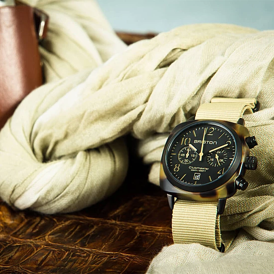 Годинник BRISTON Clubmaster Chrono date Black PVD steel 40 SAFARI TORTOISE aceta Годинник BRISTON Clubmaster Chrono date Black PVD steel 40 SAFARI TORTOISE aceta