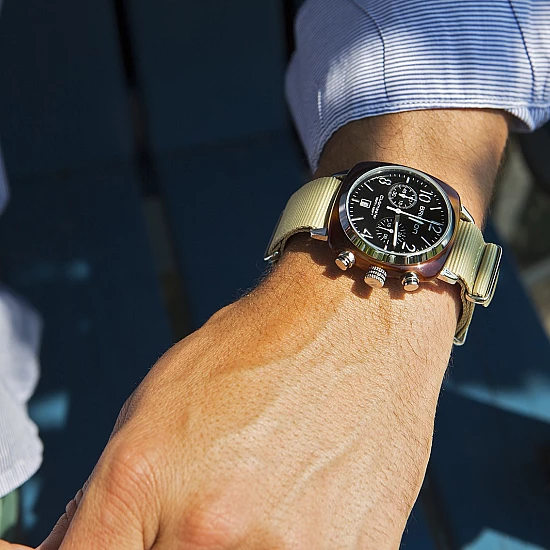 Годинник BRISTON Clubmaster Chrono date Steel 40 TORTOISE acetate Black dial Годинник BRISTON Clubmaster Chrono date Steel 40 TORTOISE acetate Black dial