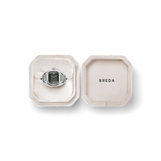 Годинник каблучка BREDA Nocturne Time Ring Silver/Smoke 1755B Годинник каблучка BREDA Nocturne Time Ring Silver/Smoke 1755B